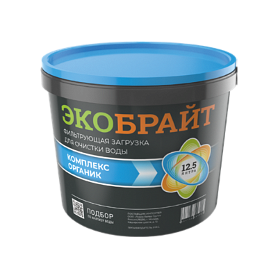 Eco 12.5 IER POO. Экобрайт КОМПЛЕКС Органик плюс. Фильтрующая загрузка (ведро 12,5 л) - удаляет Жо, 